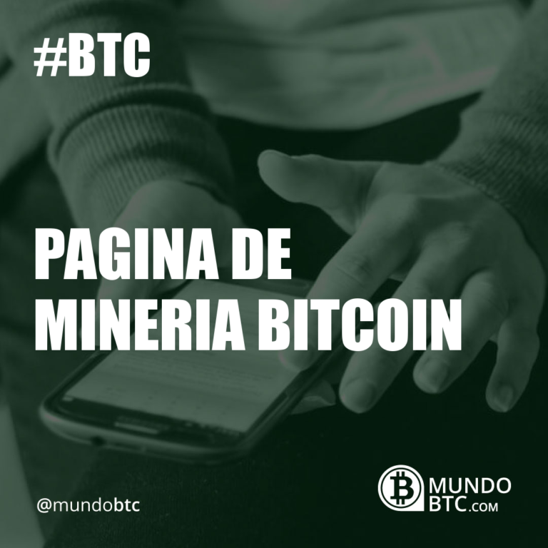 Pagina de Mineria Bitcoin