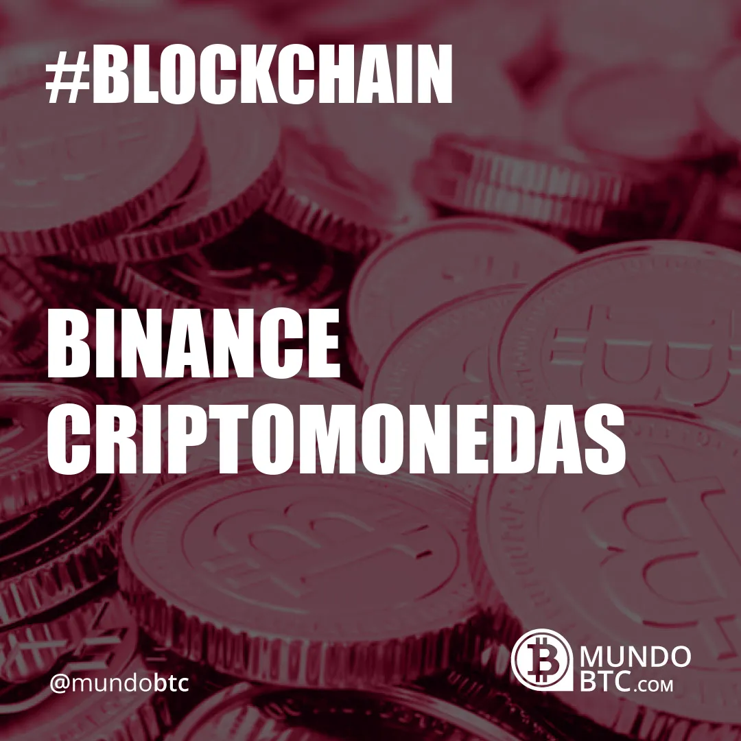 Binance Criptomonedas