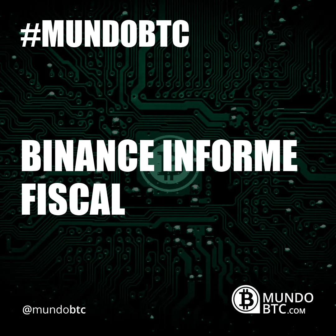 Binance Informe Fiscal