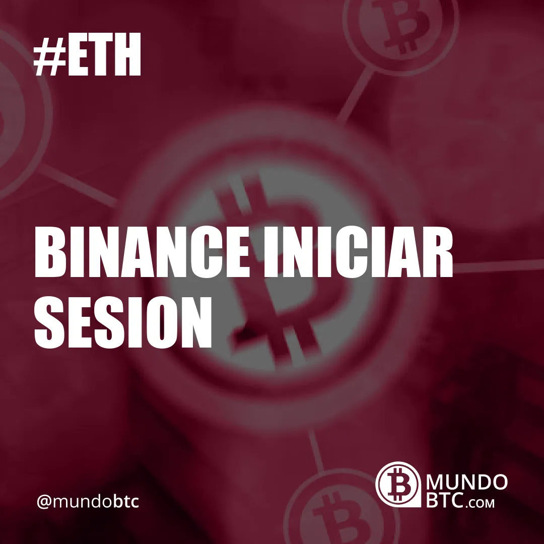 Binance Iniciar Sesion