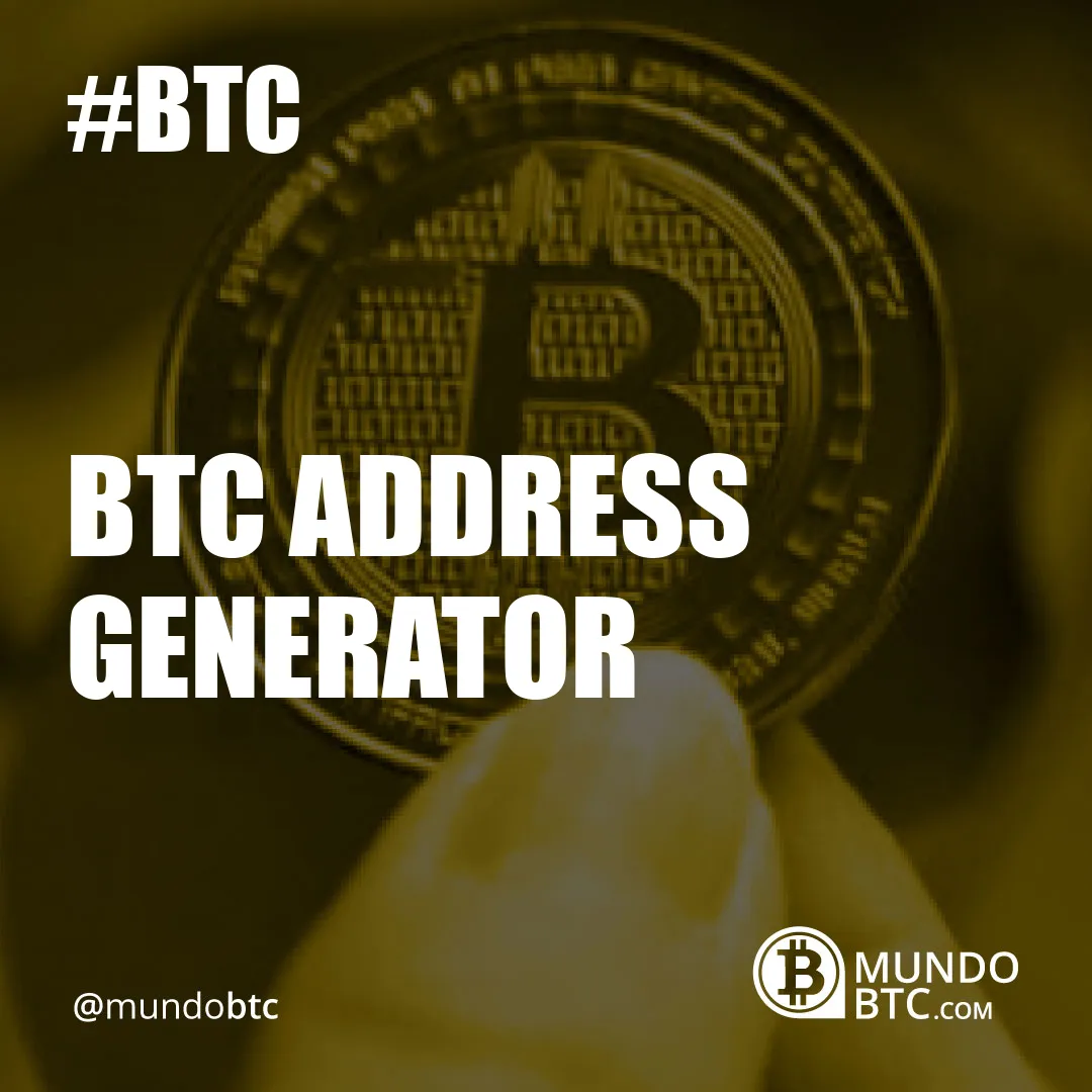 Btc Address Generator