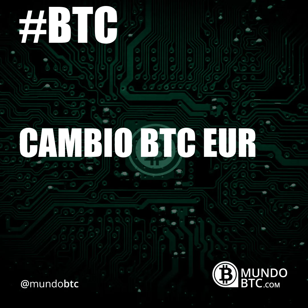 cambio btc eur