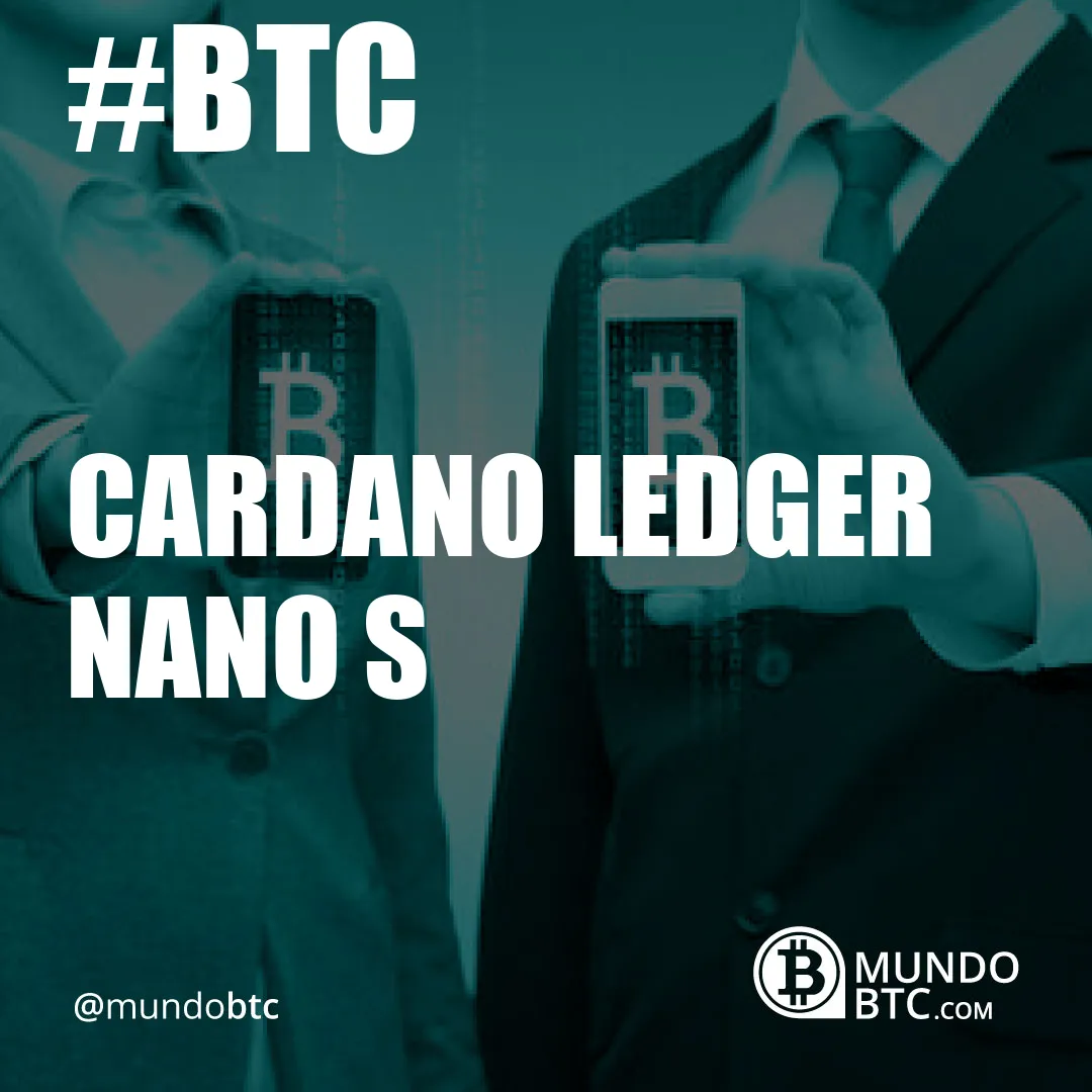 cardano ledger nano s