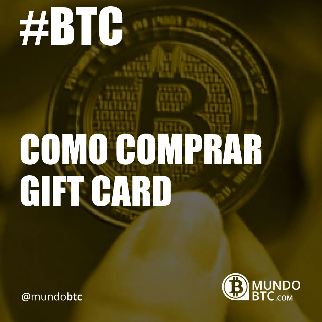 Como Comprar Gift Card