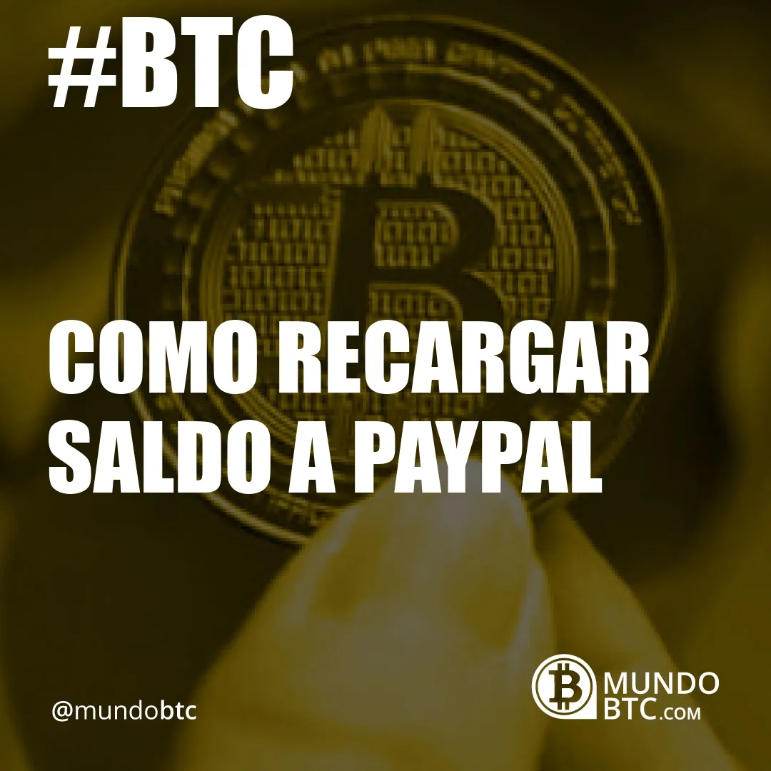 como recargar saldo a paypal