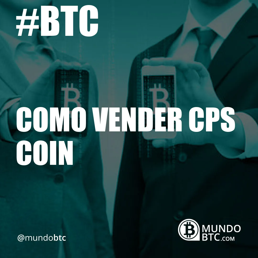 Como Vender Cps Coin