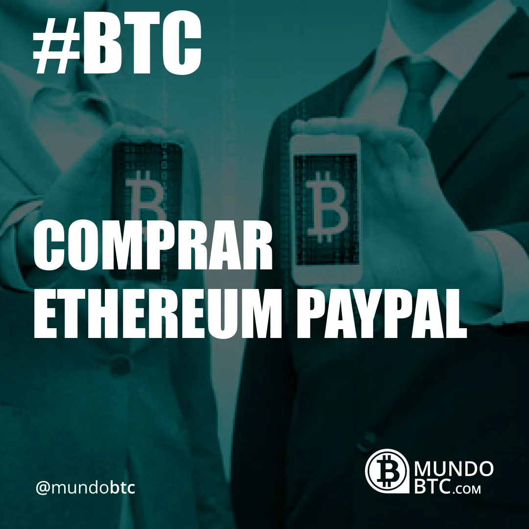 comprar ethereum paypal