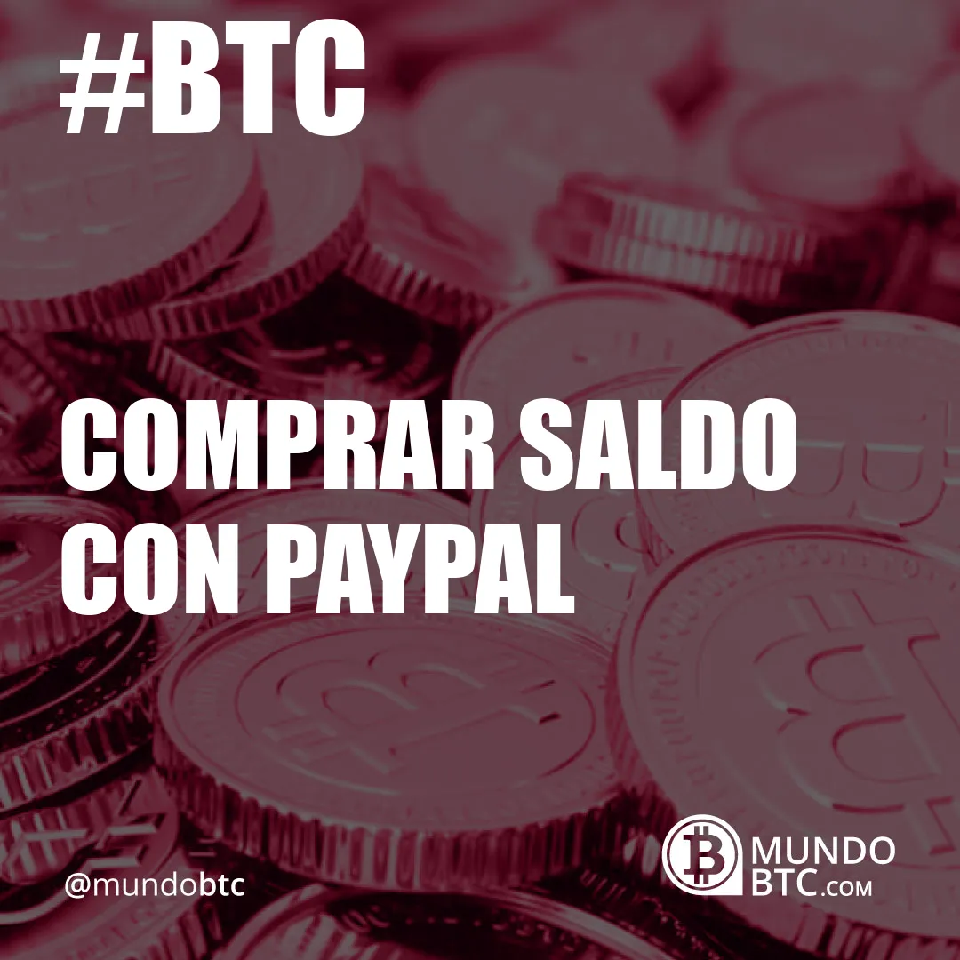 Comprar Saldo con Paypal