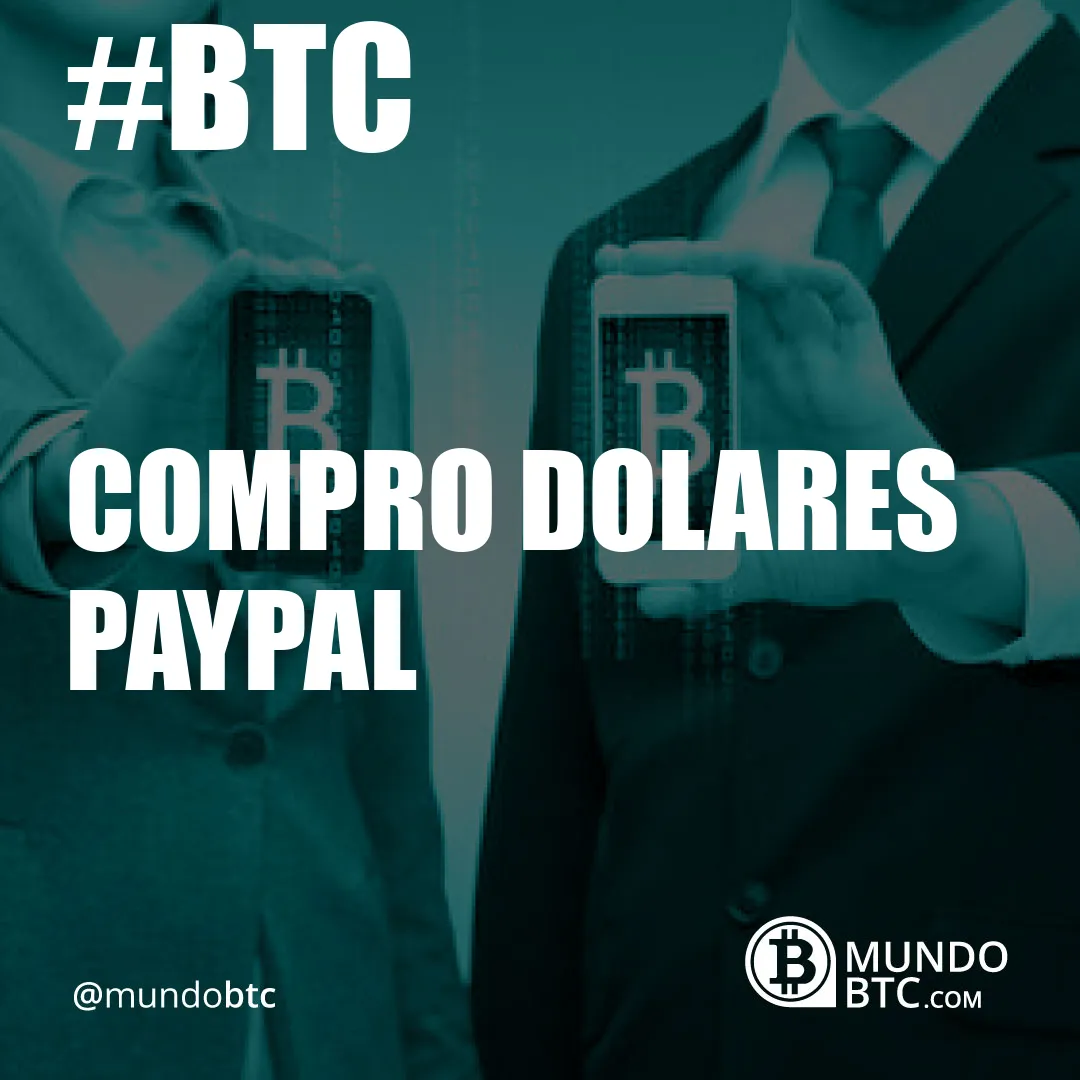 Compro Dolares Paypal