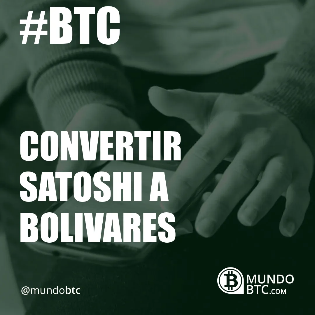 convertir satoshi a bolivares