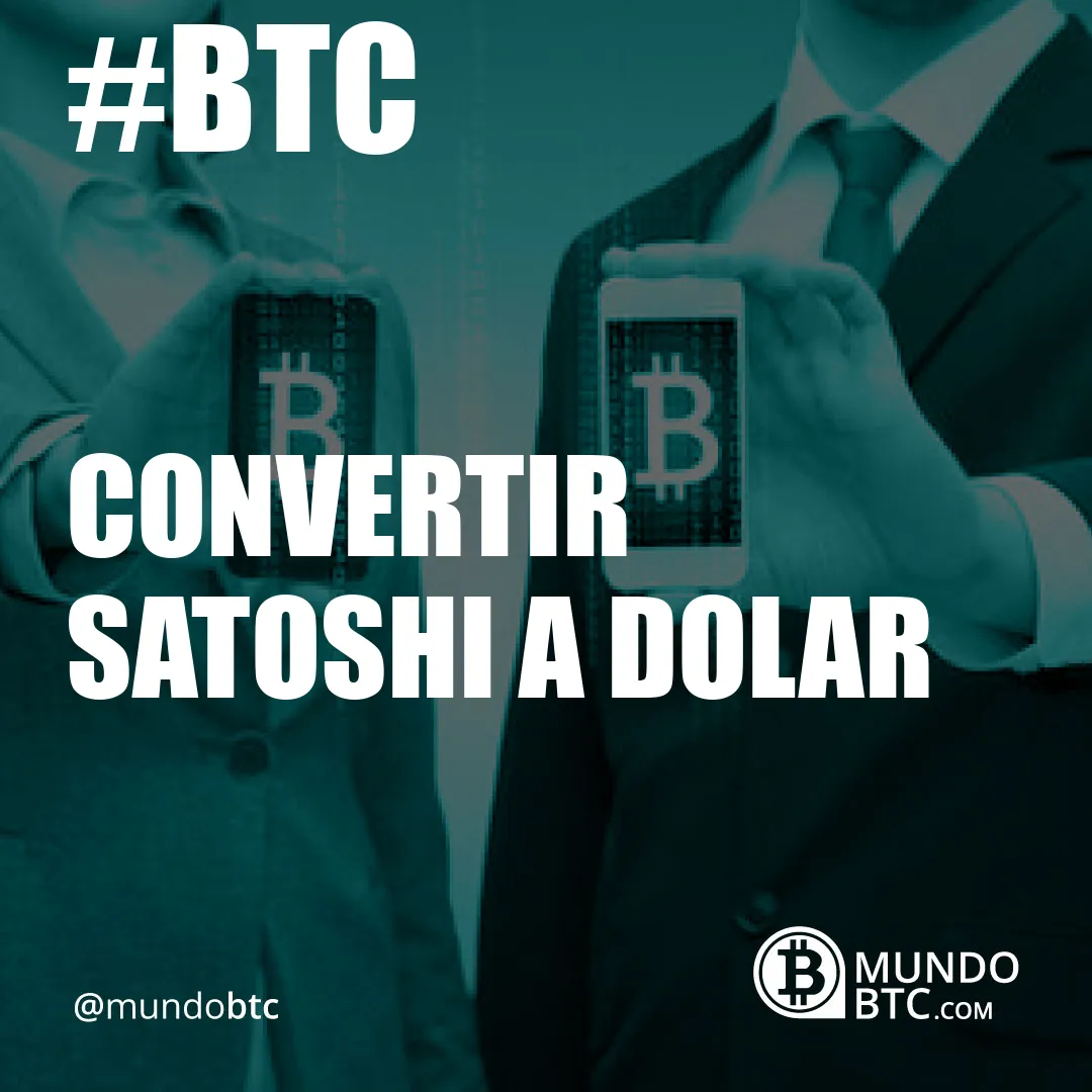 convertir satoshi a dolar