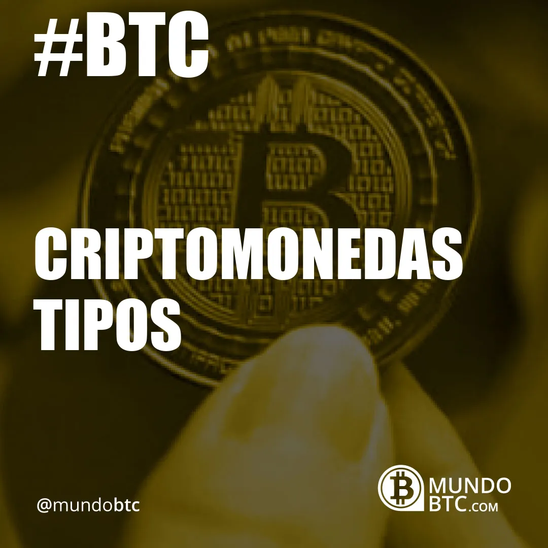 criptomonedas tipos