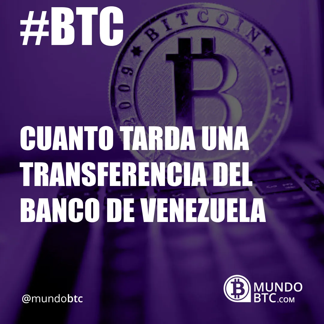 Cuanto Tarda Una Transferencia del Banco de Venezuela