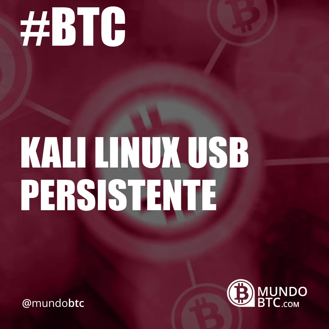 Kali Linux Usb Persistente