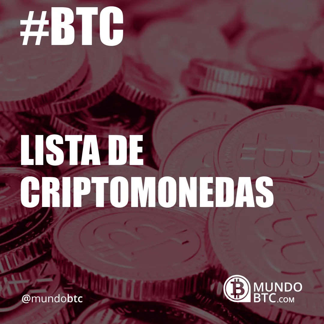 lista de criptomonedas