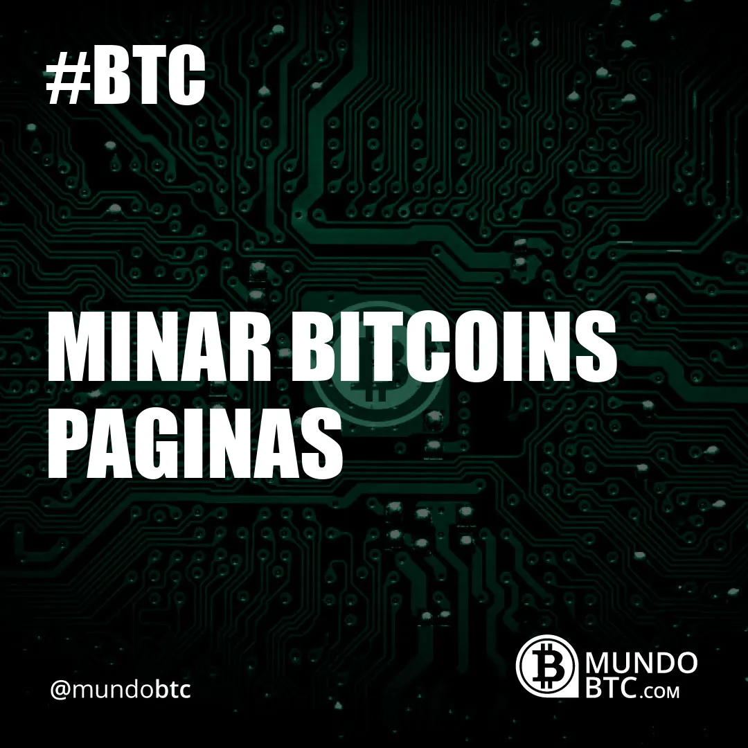 Minar Bitcoins Paginas