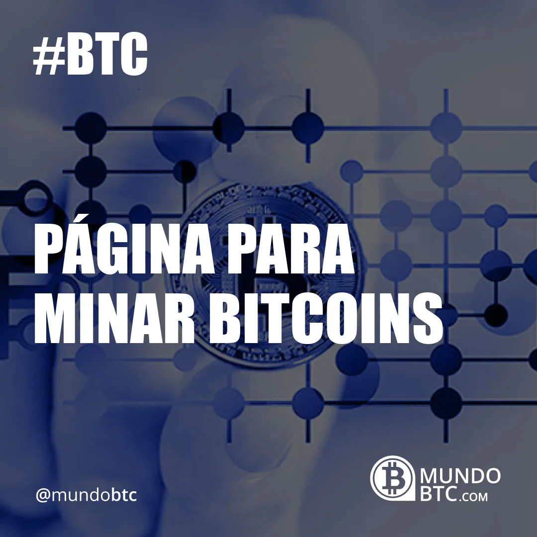 Página para Minar Bitcoins