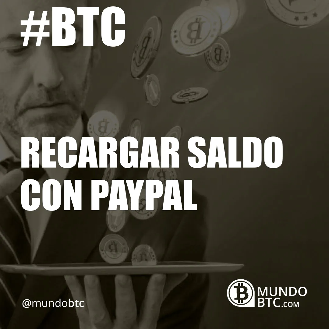 recargar saldo con paypal