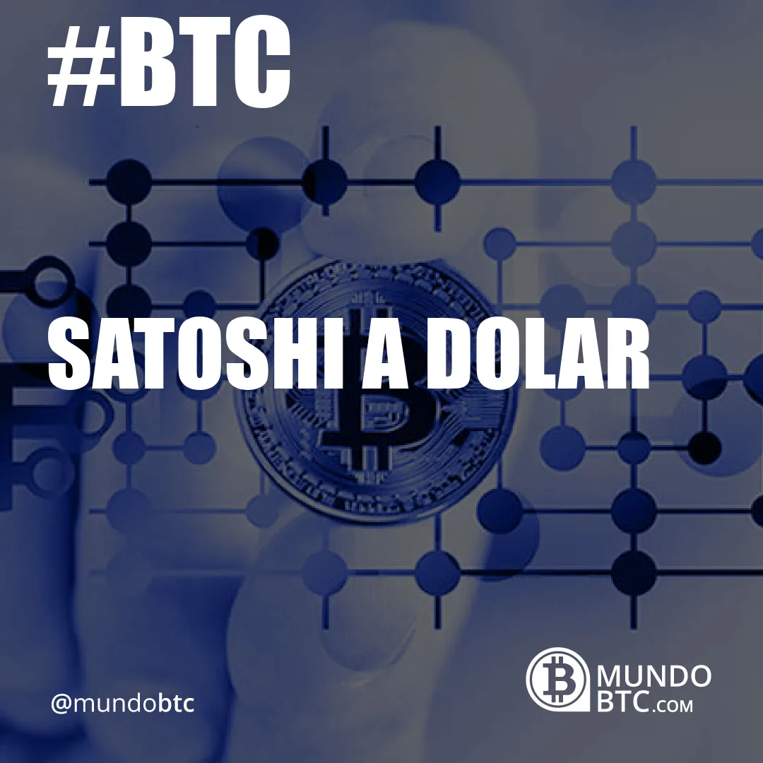 Satoshi a Dolar