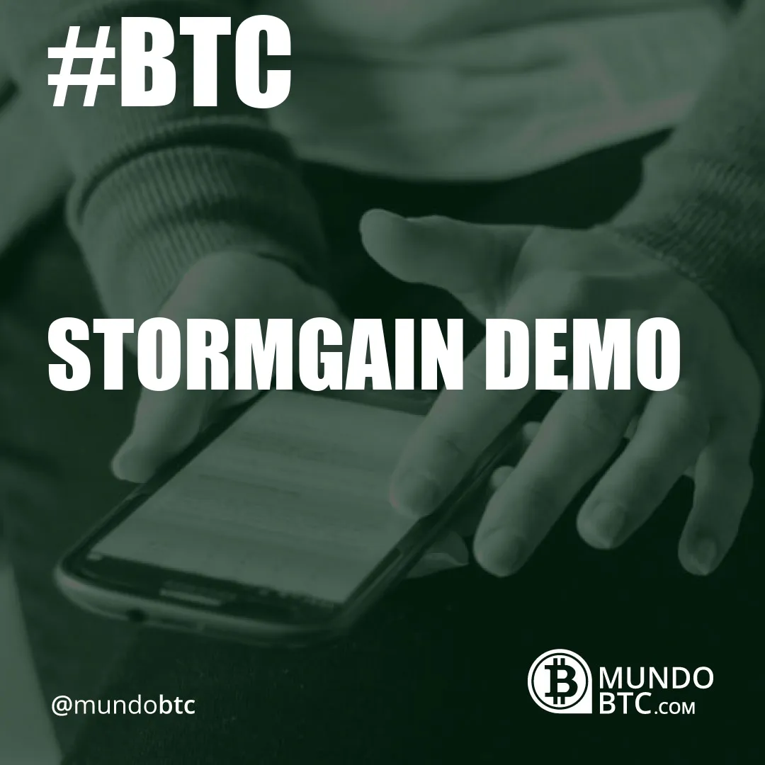 Stormgain Demo