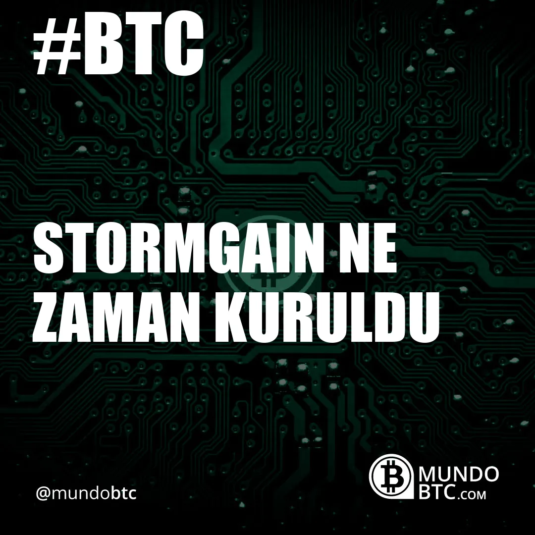 Stormgain Ne Zaman Kuruldu