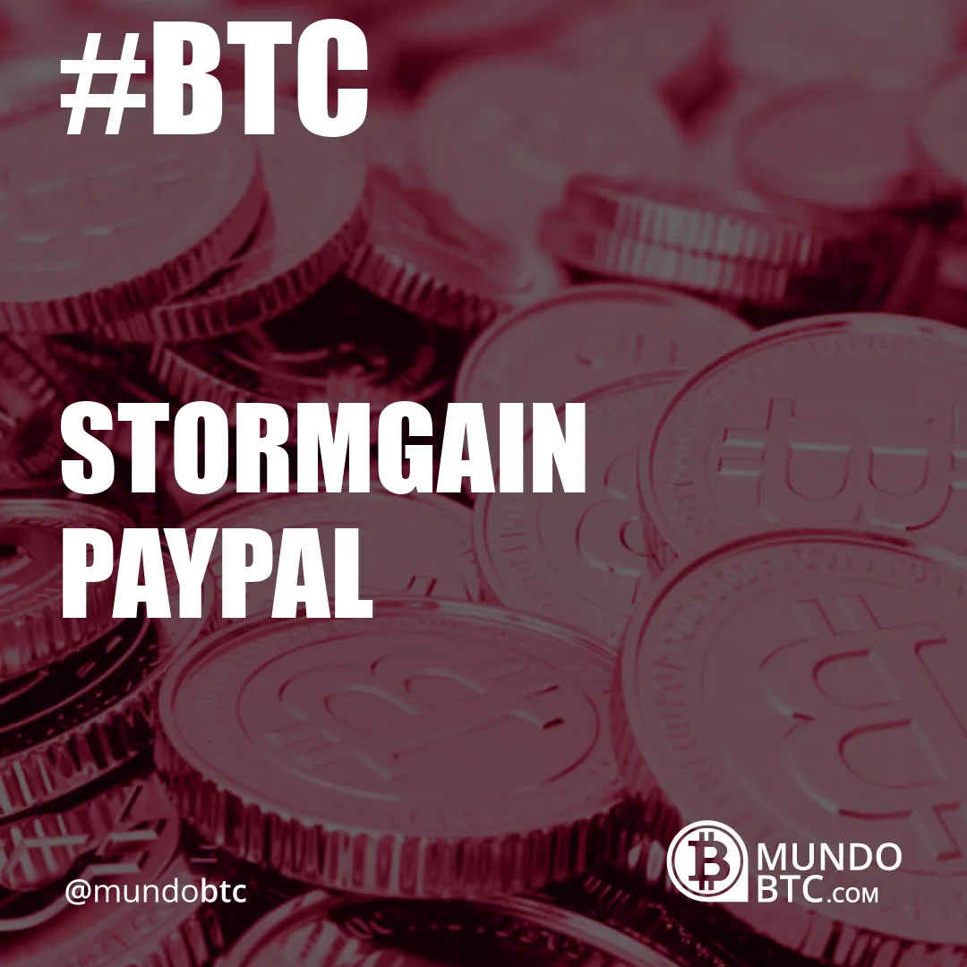 Stormgain Paypal