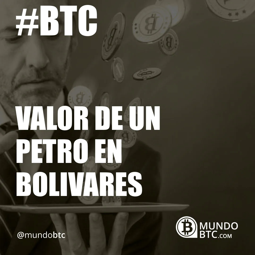 valor de un petro en bolivares