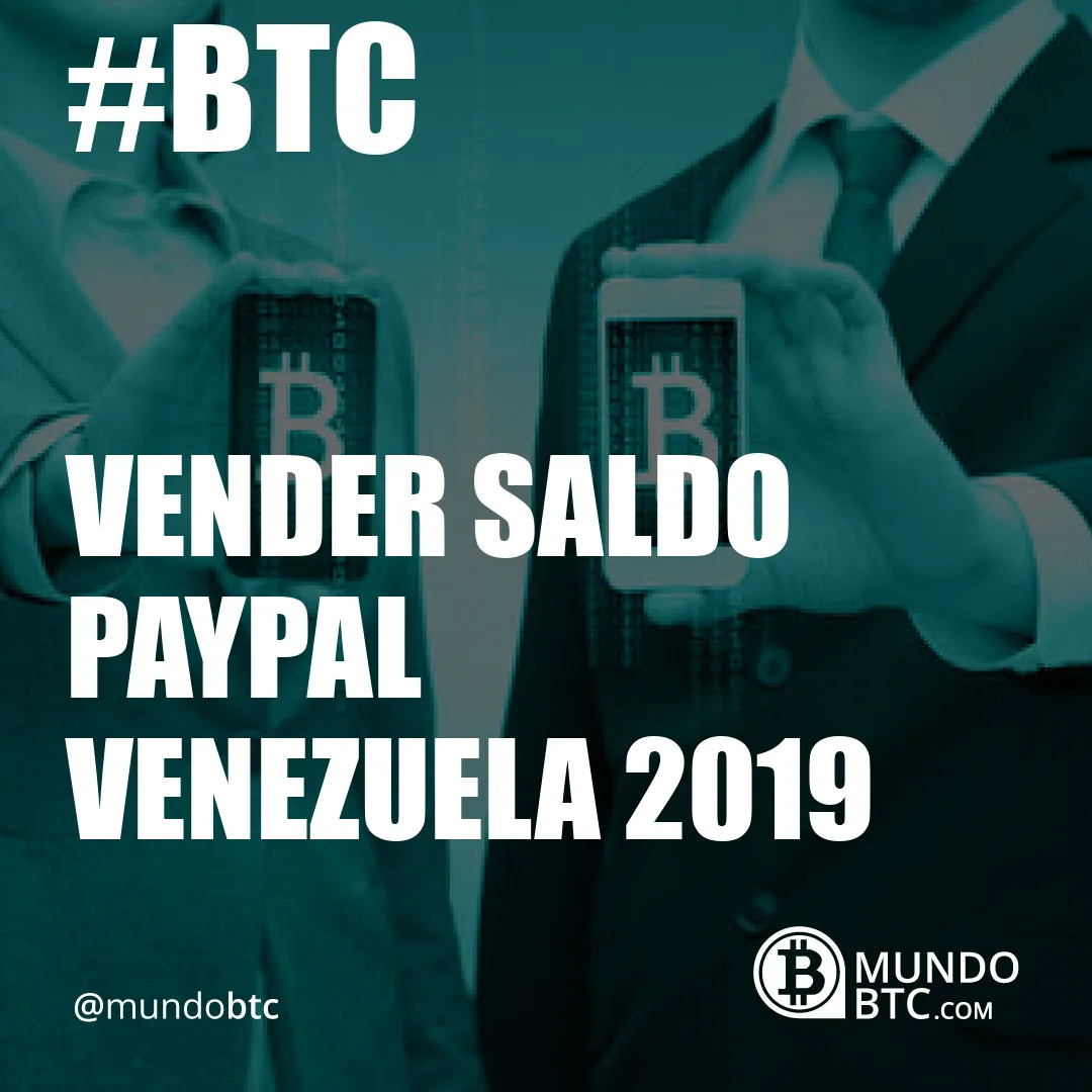 Vender Saldo Paypal Venezuela 2019