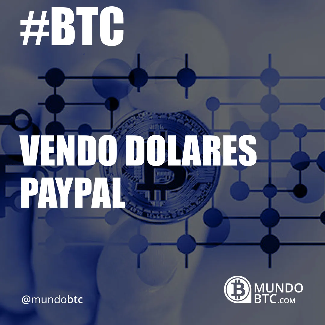 vendo dolares paypal