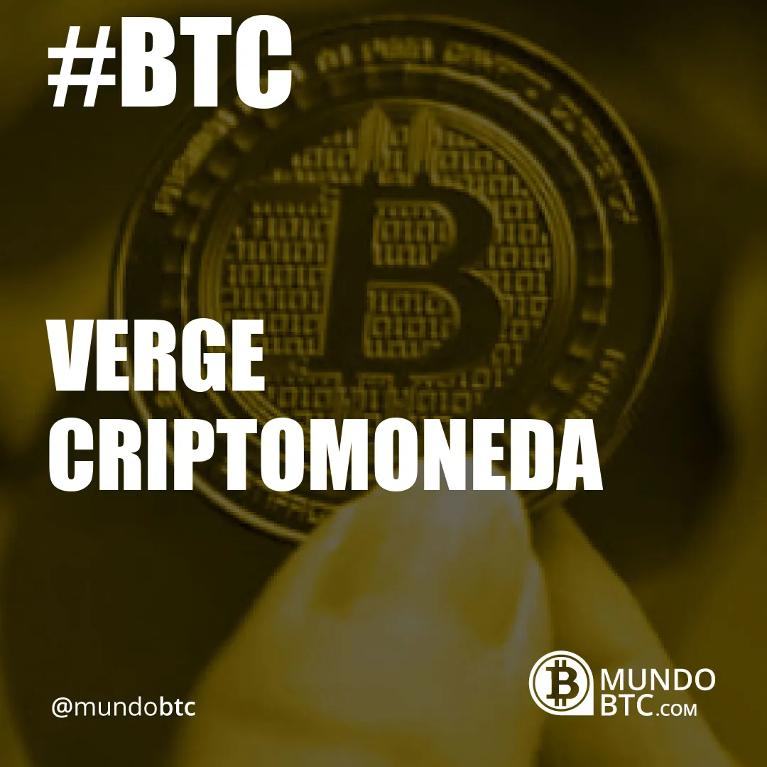 verge criptomoneda